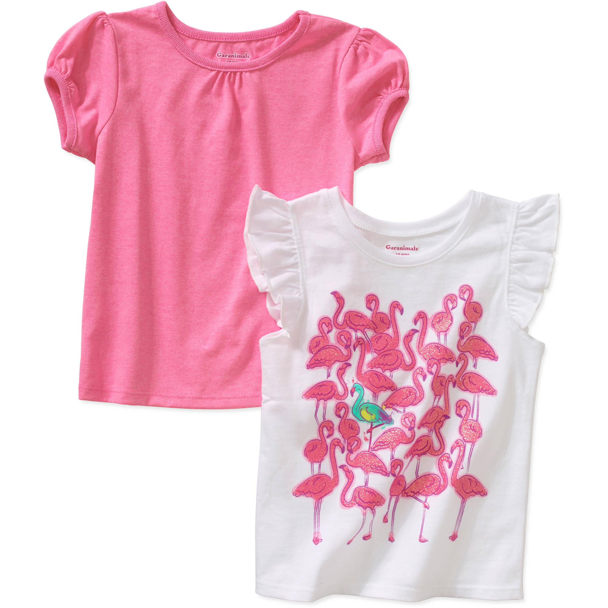 Baby Toddler Girl Tees, 2-Pack - image 1 of 1