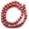 - 6mm Millefiori Beads - Glass Millifiori Glass Lampwork Beads, Red Many Flower (M10)
