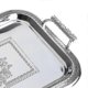 thumbnail image 2 of Nordic Stainless Steel Serving Tray With Handles Elegant Rectangular Coffee Bar Food Holder Dessert Display Plate Decor, 2 of 4