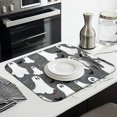 thumbnail image 3 of Gray Halloween Ghosts Bats and Boo Dish Drying Mat for Kitchen 1 Pack, Ultra Absorbent Microfiber Dishes Drainer Mats,16x18in(41x46cm), 3 of 6