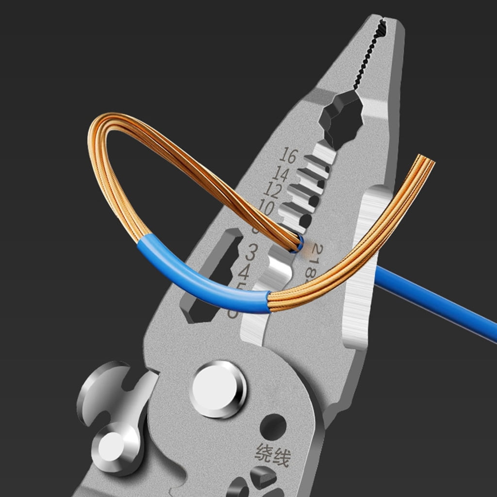 Multifunctional Folding Wire Stripper With Voltage Tester And 5 Rolls Insulation Tape Portable Design For Electrical Repairs