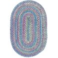 thumbnail image 1 of Botanical Isle BI50R096X096 Botanical Isle - Tapis Rond Bleu Oasis de 8 Pieds, 1 of 1