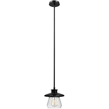 

Globe Electric 64847 Nate 1-Light Pendant Oil Rubbed Bronze Clear Glass Shade