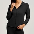 thumbnail image 2 of HAiming Womens Zip up Hoodies Long Sleeve Athletic Sweatshirt with Pockets Solid Color Casual Fall Winter Workout Tops, 2 of 4
