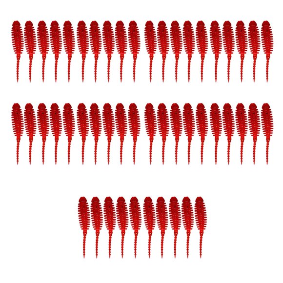 HLONK 50Pcs Wacky Worms Fishing Lures Fishing Wacky Soft Silicone Lures Wacky Soft Worms Wacky Worms Baits Set