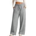 thumbnail image 3 of Lullu Toddler Girls Cotton Linen Pants Breathable Straight Wide Leg Pants, Sizes 4-13, 3 of 4