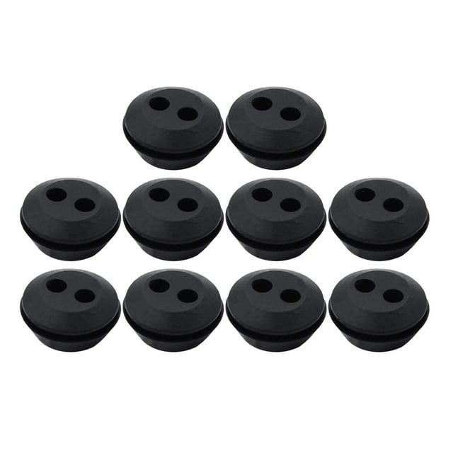 Almencla 10 Pcs Illets de Réservoir de Carburant, Illets de Réservoir de Carburant, Outils de Jardin Double Trous Caoutchouc