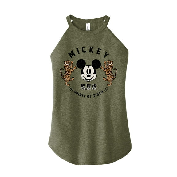 Mickey & Friends - Mickey's Spirit of The Tiger - Juniors High Neck Tank Top