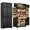 Black, variant on 78.2" Tall Farmhouse Kitchen Pantry Cabinet with 8 Door Shelves, Storage Cabinet with 4 Adjustable Shelves, Hidden Drawer, Wine Rack, Versatile Cupboard for Kitchen, Dining & Bathroom, Ash Black