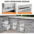 thumbnail image 4 of EastVita 13"x20.5"X21" Outdoor Kitchen Drawers, 3-Layer Outdoor Kitchen Access Drawer, Stainless Steel Built-in BBQ Drawer, 4 of 7