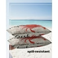 thumbnail image 4 of Pack of 2 Outdoor Pillow Covers, Vintage Crab Painting Wooden Board Waterproof Square Throw Pillowcase Cushion Decorative Pillow Covers for Couch Patio Tent, 20x12 in, 4 of 6