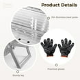 thumbnail image 3 of Barbecue Grills, Portable BBQ Charcoal Grill Foldable Grills, Small Grills Outdoor Cooking for Travel, Camping Smoker Grill, Stainless Steel Table Top Grill Charcoal Camping, Backyard, 3 of 5