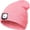 Pink, variant on Viworld LED Beanie Hat with Lights, Unisex USB Rechargeable 4 LED Headlamp Cap Winter Hat for Outdoor Sport Ski Running, Blue