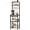 Rustic Brown + Black, variant on Bakers Rack, 5-Tier Coffee Bar Station, Coffee Stand with Pod Drawer Holder, Versatile Kitchen Storage Rack with 4 Hooks, for Living Room, Cafe Corner, Black KF01BB