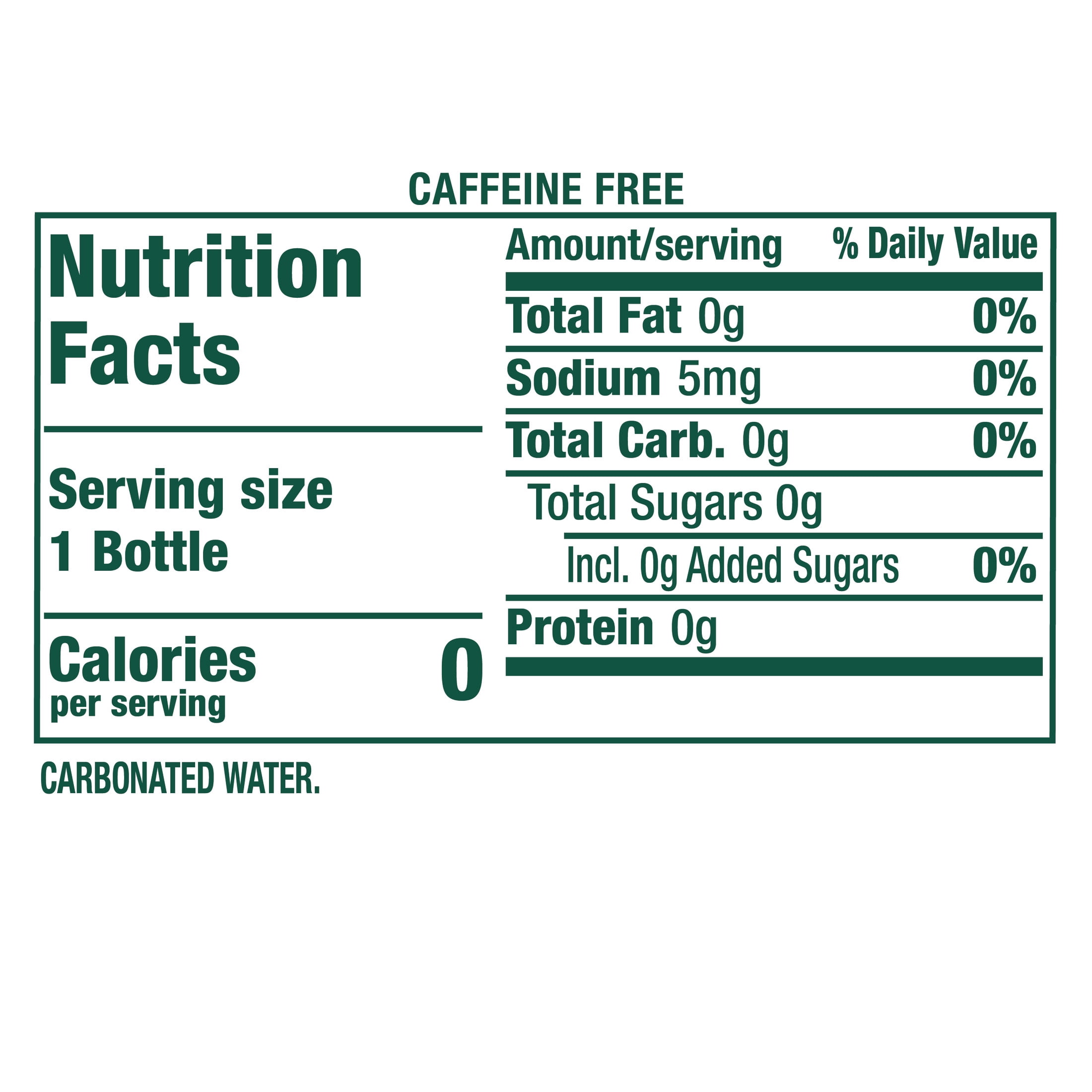 Canada Dry Caffeine Free Original Sparkling Seltzer Water, 20 fl oz Bottle