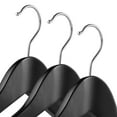 thumbnail image 5 of Wooden Clothes Hangers Set, Wide Shoulder Non- Hangers for Pants, Skirts, Suits with 360Â° Swivel Hook, 5 of 8