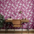 thumbnail image 2 of S4Sassy Self Adhesive Wallpaper, Vintage Rose Wallpaper, Magenta Removable Diy Vinyl Wall Covering, Plain Peel And Stick Contact Paper For Entryway Accent Wall, Easy Home Decor Solution (25"X120"), 2 of 8