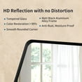 thumbnail image 4 of YOOSHINE Black Metal Framed Bathroom Mirror with Shelf for Wall 24X32 Inch Rounded Rectangle Mirror, Matte Black Bathroom Vanity Mirror, Anti-Rust, Tempered Glass, Hangs Horizontally or Vertically, 4 of 8