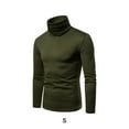 thumbnail image 4 of Minnieouse Camisa térmica de algodón de cuello alto para hombre, jersey de manga larga de Color sólido, ropa interior para dormir en casa y en la escuela Ropa interior Verde oscuro S Minnieouse AP013664-10, 4 of 6