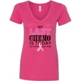 thumbnail image 3 of Inktastic My Last Chemo is Today Women's V-Neck T-Shirt, 3 of 5