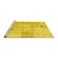 thumbnail image 2 of Ahgly Company Machine Washable Indoor Rectangle Patchwork Yellow Transitional Area Rugs, 4' x 6', 2 of 4