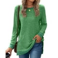 thumbnail image 4 of Ftwytp Womens Sweatshirt Crewneck Long Sleeve Trendy Casual Shirts Basic Solid Color Loose Tunic Tops, 4 of 6
