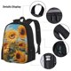 thumbnail image 3 of Balery Sunflower Field Art Mochila escolar 3 en 1 para niños: mochila resistente con lonchera térmica y estuche para lápices. Mochila escolar para niños y niñas., 3 of 7