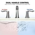 thumbnail image 6 of Faitaliicy Bathroom Faucet,8 Inch 2 Handles 3 Holes Deck Mount Brushed Nickel Widespread Bathroom Faucet with Pop up Drain and cUPC Leads-Free Hose, 6 of 7