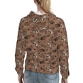 thumbnail image 7 of Kdxio Warm Coffee Pattern Print Womens Oversized Hoodies Sweatshirts Hooded Pullover Tops Sweaters Casual-Large, 7 of 7