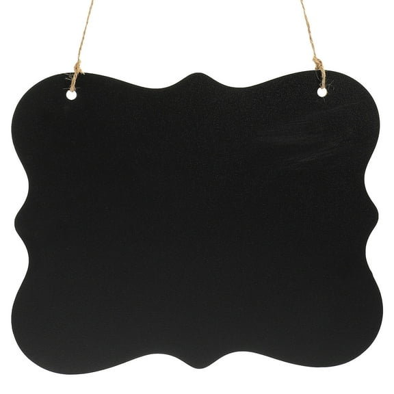 OUNONA Double Sided Wall Hanging Chalkboard Sign with Erasable Chalk Markers for Home and Office Decoration