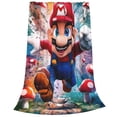 thumbnail image 6 of Lsque Mario Pattern Fuzzy Fleece Throw Blanket Extra Large,Super Soft,Fluffy and Warm Blankets for Couch,Bed,All Season Use (60"x50"), 6 of 7