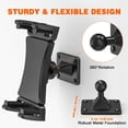 Tablet Wall Mount, 360° Rotation Tablet Holder Stand, Sturdy Metal Base ...