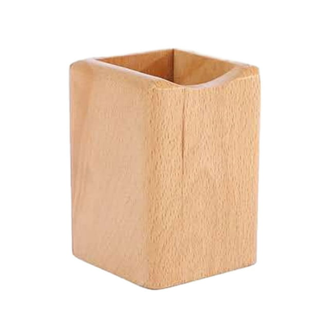 Maytalsory Wood Large Capacity Pen Organizer Durable And Eco-friendly Bamboo Pen Holder Multi-function wood