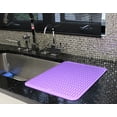 thumbnail image 2 of Dependable Industries Silicone Drying Mat, 16"x12" - Grooved Design, Heat-Resistant, Non-Slip, BPA-Free - For Dishes, Cutlery, Pots, Pans (Purple), 2 of 3