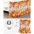 thumbnail image 3 of Thanksgiving Pumpkins Bed Skirt Queen Size 18 Inch Drop, Farmhouse Leaves Vintage Wood Texture Wrap Around Dust Ruffle Bedskirts, Wrinkle & Fade Resistant Easy Fit Bedskirt with Adjustable Elastic, 3 of 8