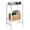 White, variant on Joaxswe 3 Tiers Accent Table, Square Side Table with Storage Shelf, 100lb Capacity, Sturdy End Table for Apartment, Dorm, Home Office, Black
