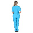 thumbnail image 2 of Unisex Hospital Medical Scrub Top Pants Uniform 2 Pcs Set Nurse Dentist Suit Outfits, 2 of 5