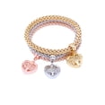 thumbnail image 2 of 3 pulseras multicapa con dijes únicos y retráctiles para graduación, fiestas informales, compromisos, mujeres, niñas, familias y parejas Pulsera del corazón, 2 of 3