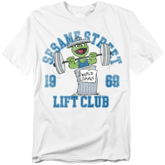 Sesame Street T-Shirt Oscar Lift Club Unisex Graphic Tee for Men & Women