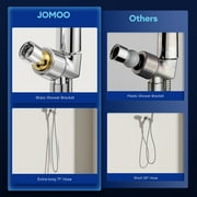JOMOO Handheld Shower Head with Filter, High Pressure 10-Mode Water-Saving Showerhead Set with 71 Hose & Adjustable Bracket, DOE Certified for Adults, Kids, Pets