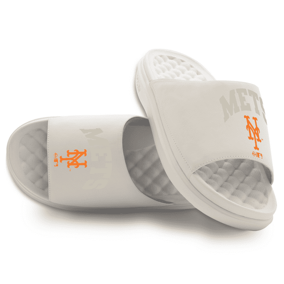 Unisex ISlide Cream New York Mets Tonal Pop Motive Slide Sandals