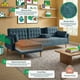 thumbnail image 3 of Sala Modular Reversible Makora Hassan con Memory Foam Color Olivo Velvet Respaldo Reclinable de 3 Posiciones con Portavasos, 3 of 10
