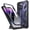Metallic Blue, variant on Poetic Spartan Case for iPhone 14 Pro, Full Body Rugged Case with Kickstand, Metallic Gun metal