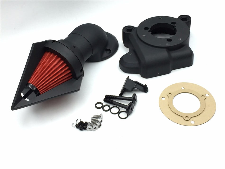 HTTMOTOR Motorcycle Matte Black Spike Triangle Air Cleaner Kits For