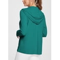 thumbnail image 2 of BALEAF Women's SPF Jacket Sun Shirt UV Protection Hoodie Zip Up Long Sleeve Hooded Summer Clothing Running Hiking Green XL, 2 of 7