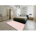 thumbnail image 5 of Ahgly Company Machine Washable Indoor Square Contemporary Baby Pink Area Rugs, 5' Square, 5 of 7
