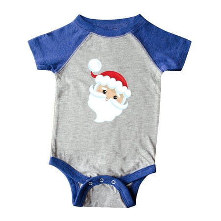 

Inktastic Santa Claus Smiling Santa White Beard Red Hat Gift Baby Boy or Baby Girl Bodysuit