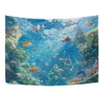 thumbnail image 4 of WOBOGO Undersea World Tapestry 60×51in Home Living Room Bedroom Wall Hanging Ornaments, 4 of 10