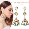 thumbnail image 2 of Vintage Crystals Pendant Earring All-match Long Tassel Statement Earring for Bride, 2 of 4