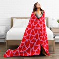 thumbnail image 5 of Kll Fleece Blanket Plush Throw Blanket Red Love Heart,Soft Fuzzy Cozy Flannel Blanket For Couch Sofa Bed.(60"X50"), 5 of 9